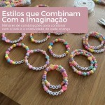 Kit Miçangas Coloridas Infantil para Pulseiras 3000 Peças com Fio de Silicone Conjunto Premium - Imagem 3