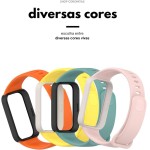 Pulseira de Silicone Cores Vivas Compatível com Xiaomi Mi Band 9 Active - Imagem 3