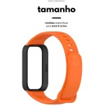 Pulseira de Silicone Cores Vivas Compatível com Xiaomi Mi Band 9 Active - Imagem 7