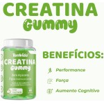 Creatina Gummy 60 Gomas 4,5g Tem Vida - 3g de Creatina por porção - Praticidade e Performance (60 Gomas, Maçã Verde) - Imagem 4