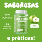 Creatina Gummy 60 Gomas 4,5g Tem Vida - 3g de Creatina por porção - Praticidade e Performance (60 Gomas, Maçã Verde) - Imagem 5