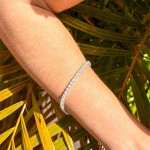 Pulseira Riviera com Pedras M Folheada a Prata 925 - Imagem 2