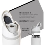 Garrafa Térmica Inox Academia 800ml Aya Branca Alma Genius - Imagem 6