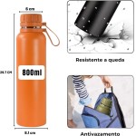 Garrafa Térmica Inox 1100ml Isolamento a Vácuo Mantém Bebidas Frias 24h e Quentes 12h Antivazamento + Alça Ergonômica – Produto PREMIUM JP VAREJO ONLINE® - Imagem 3