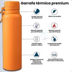 Garrafa Térmica Inox 1100ml Isolamento a Vácuo Mantém Bebidas Frias 24h e Quentes 12h Antivazamento + Alça Ergonômica – Produto PREMIUM JP VAREJO ONLINE® - Imagem 4