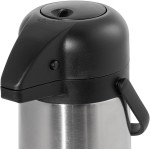 TERMOPRO Garrafa Térmica Aço Inox 3L com Pressão Termopro Ampola Inox Dupla Camada Mantém Bebidas Quentes por 9h e Frias por 20h Alça Retrátil e Base Giratória - Imagem 3