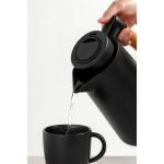 Garrafa Térmica 1L Premium – Design Elegante em Preto com Cabo de Madeira | Ideal para Café, Chá e Bebidas Quentes | Mesa Posta Sofisticada - Imagem 3