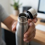 Garrafa Térmica Aço Inox 1 Litro | Isolamento a Vácuo de Dupla Camada, Alta Retenção Térmica | Tampa Rosqueável Anti Vazamento - Premium - Imagem 8