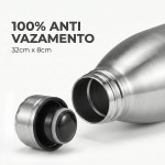 Garrafa Térmica Aço Inox 1 Litro | Isolamento a Vácuo de Dupla Camada, Alta Retenção Térmica | Tampa Rosqueável Anti Vazamento - Premium - Imagem 9