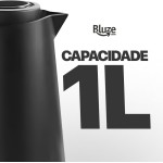 Garrafa Térmica 1L Preto Design Elegante com Cabo de Madeira para Café Chá e Bebidas Quentes Mesa Posta Premium - Imagem 4