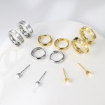 FLORA KIT BRINCO METAL COM 3 PARES SORTIDOS/ARGOLA BRINCOS FEMININOS DOURADO - Imagem 5