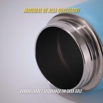 Garrafa Térmica de Água 1 Litro com Alça Garrafinha 2 em 1 com Canudo e Saída Livre em Inox e Sistema Térmico a Vácuo (Verde) - Imagem 4