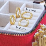 Conjunto Brinco Argola Feminina Primeiro e Segundo Furo em Aço inoxidável 316l Antialérgico Cor Dourado ou Prata - Imagem 5