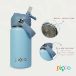 Pippo | Garrafa Térmica Infantil Aço Inox (Azul) - Imagem 4