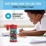 Thermos Garrafa térmica infantil Funtainer, aço inoxidável, 355 ml, Carros - Imagem 5