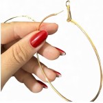 Kit 5 Argolas elegante Douradas Grandes brinco Bijuteria 8cm - Imagem 9