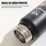 MODUS Garrafa Térmica De Aço Inoxidável Isolada A Vácuo Com Copo Portátil E Bolsa (Preto 1000ML) - Imagem 3