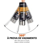 MODUS Garrafa Térmica De Aço Inoxidável Isolada A Vácuo Com Copo Portátil E Bolsa (Preto 1000ML) - Imagem 8