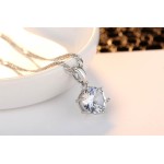 Conjunto de Joias Feminino com Zircônia 8mm, Brincos, Colar e Anel Ajustável, Banhado em Prata, Design Elegante, para Uso Diário e Ocasiões Especiais - Imagem 4