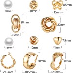 LOMISS 11 PARES BRINCOS FEMININOS KIT BRINCO METAL - Imagem 5