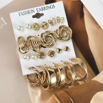 LOMISS 11 PARES BRINCOS FEMININOS KIT BRINCO METAL - Imagem 6