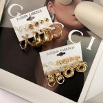 LOMISS 11 PARES BRINCOS FEMININOS KIT BRINCO METAL - Imagem 7