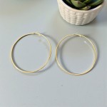 Kit 6 Argolas Douradas Grandes brinco Bijuteria elegante 8cm - Imagem 4