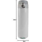 Garrafa Térmica 480ml Água Suco Café Aço Inox, Branco - Imagem 7