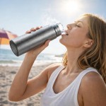 Garrafa Térmica Inteligente em Aço Inoxidável com Display LED de Temperatura 500ml Prata com Infusor de Chá - Imagem 6