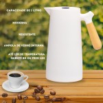 Garrafa Térmica Digital C/Visor Display Colors 1l Café Chás (Branco) - Imagem 2
