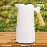 Garrafa Térmica Digital C/Visor Display Colors 1l Café Chás (Branco) - Imagem 3