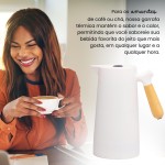 Garrafa Térmica Digital C/Visor Display Colors 1l Café Chás (Branco) - Imagem 9