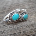Conjunto de brincos boêmios femininos com pingente boêmio, turquesa, vintage, retrô, étnico, tribal, joias presentes - Imagem 3