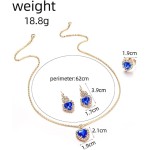 Conjunto de brincos femininos com pingente de coração, conjunto de joias leves para mulheres - Imagem 4