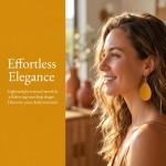 Preto, marrom, verde militar, quatro pares amarelos para um conjunto de brincos de madeira - Imagem 5