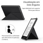 Capa Para Kindle Origami 11ª Geração 6” (Modelos 2022 e 2024 – C2V2L3 e RS23CV) – Rígida com Suporte para Leitura – Auto Hibernação – Fechamento Magnético (Rosa) - Imagem 3