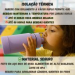 Garrafa Térmica Infantil 350ml com Bico Antivazamento e Alça de Transporte (Verde) - Imagem 3