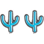 Conjunto de brincos boêmios femininos com pingente boêmio, turquesa, vintage, cacto, retrô, étnico, tribal, joias presentes