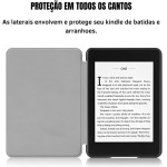 Capa Para Kindle 11ª Geração 6” (Modelos 2022 e 2024 – C2V2L3 e RS23CV) – Auto Hibernação – Fechamento Magnético – Leve, Rígida e com Revestimento Interno em Microfibra (Preto) - Imagem 3