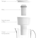 Ou Jarra Purificadora de Água 1L Branca Linha Clear Fresh - Imagem 2