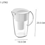 Ou Jarra Purificadora de Água 1L Branca Linha Clear Fresh - Imagem 3