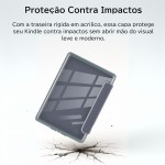 Capa Para Kindle Paperwhite 12ª Geração 7” (SA569P e SA568B) e Kindle Colorsoft (SA58CB e SA59CP) Auto Hibernação – Fechamento Magnético – Traseira Transparente (Azul Marinho) - Imagem 4