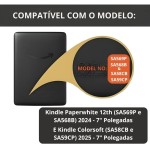 Capa Para Kindle Paperwhite 12ª Geração 7” (SA569P e SA568B) e Kindle Colorsoft (SA58CB e SA59CP) Auto Hibernação – Fechamento Magnético – Traseira Transparente (Azul Marinho) - Imagem 5