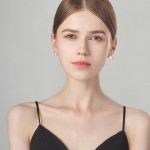 HAIAISO 6 pares de brincos de pressão de zircônia cúbica com nó de pérola e tarraxa, para mulheres e meninas, conjunto de brincos - Imagem 4