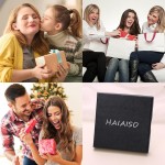 HAIAISO 6 pares de brincos de pressão de zircônia cúbica com nó de pérola e tarraxa, para mulheres e meninas, conjunto de brincos - Imagem 7