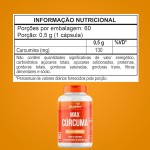 Max Cúrcuma, 95% Curcuminóides, Curcumina, Biogens, Kit 2 x 60 Cápsulas - Imagem 6