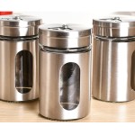Combo 2 Portas Condimentos Inox com Visor Luxo para Saleiro Temperos e Especiarias (2 Qtd) - Imagem 9
