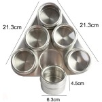 PORTA CONDIMENTOS MAGNETICO ACO INOX 7 PECAS KEHOME 5977 - Imagem 2