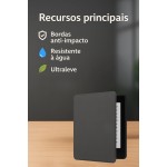 Capa para Kindle 11ª Geração 6” (2022/2024) – Hibernação Automática, Fecho Magnético, Leve e Resistente – Preta – Não Compatível com Paperwhite 11 - Imagem 6