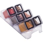 PLASUTIL Porta Tempero Condimento Hermético Cristal com Base Modular 7 Peças - Imagem 3